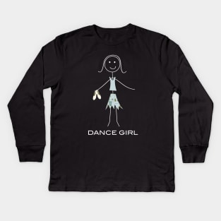 Funny Womens Dance Ballet Design Kids Long Sleeve T-Shirt